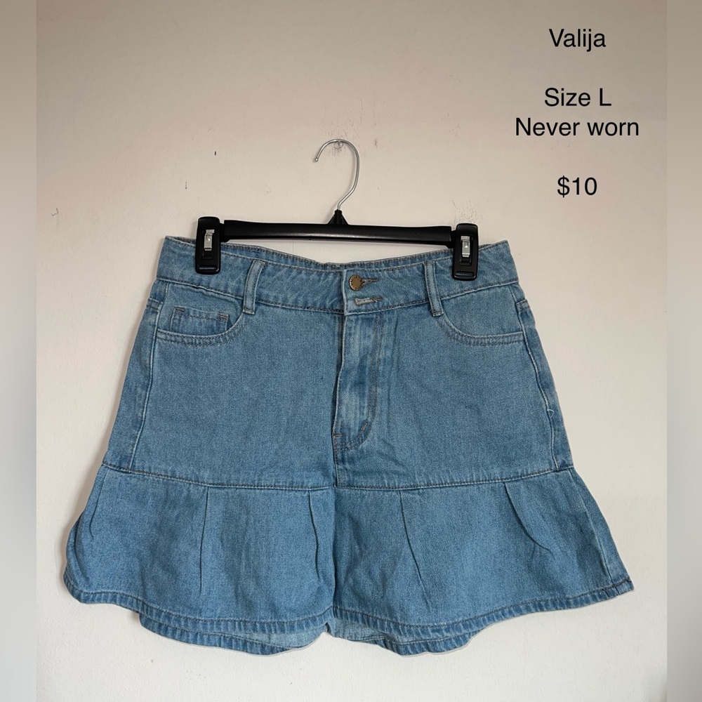 Valija Blue Denim Mini Skirt